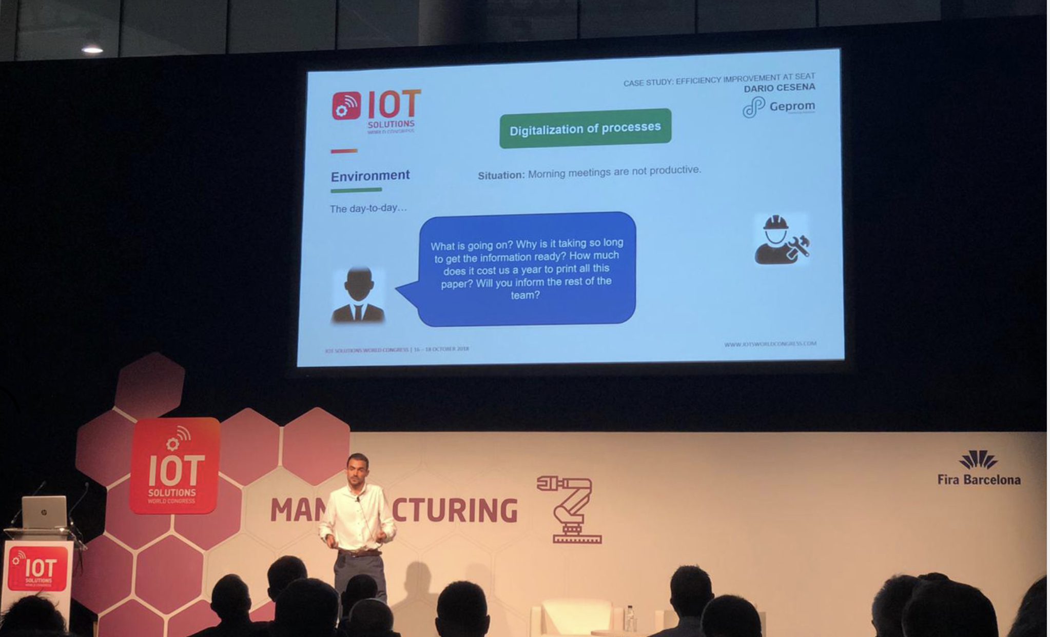 Geprom presenta su potencial en Industria 4.0 en el IoT Solutions World Congress